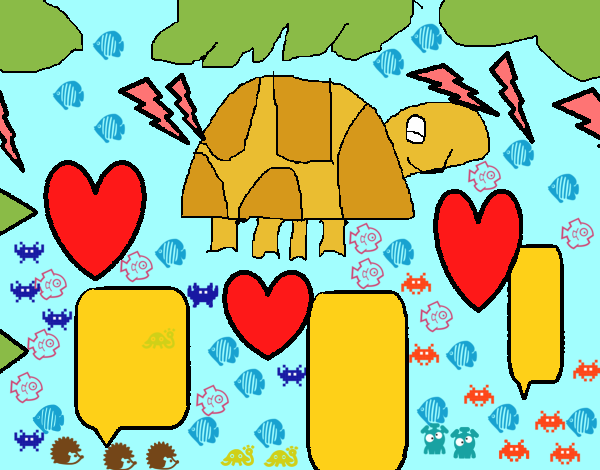 Desenho Tartaruga pequena pintado por zuleikapas