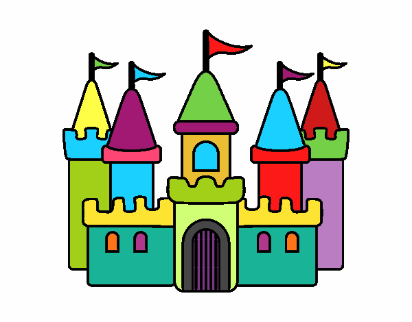 desenho de castelo colorido