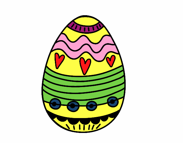 Desenho Decoração de ovos de Páscoa pintado por betinho
