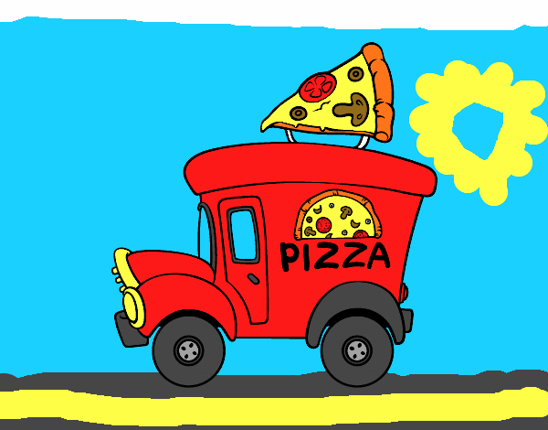 Desenho Food truck de pizza pintado por betinho