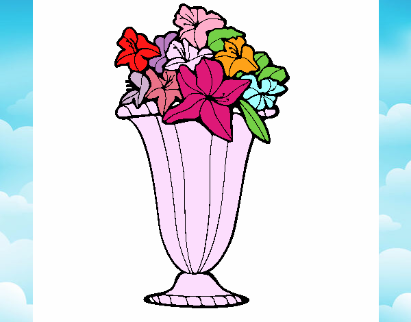 Desenho Jarro de flores 2a pintado por zuleikapas