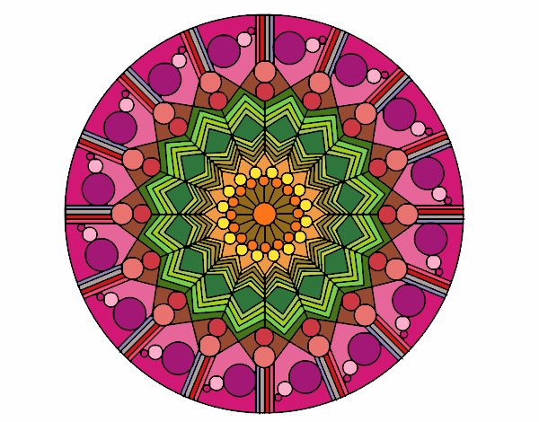 Mandala flor com círculos
