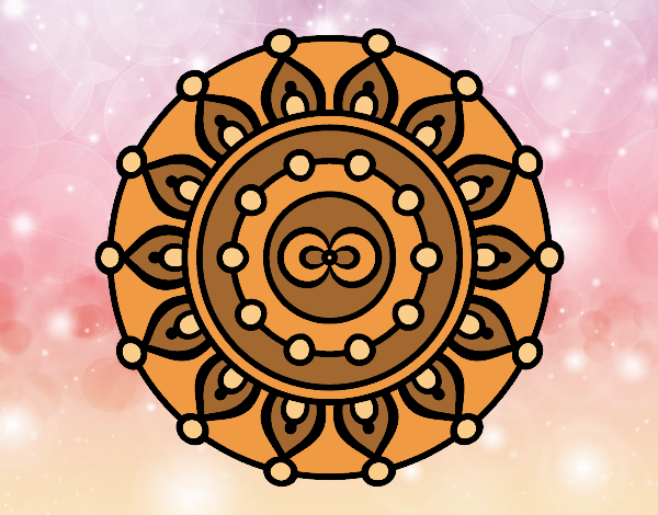 Desenho Mandala meditação pintado por marilurdes