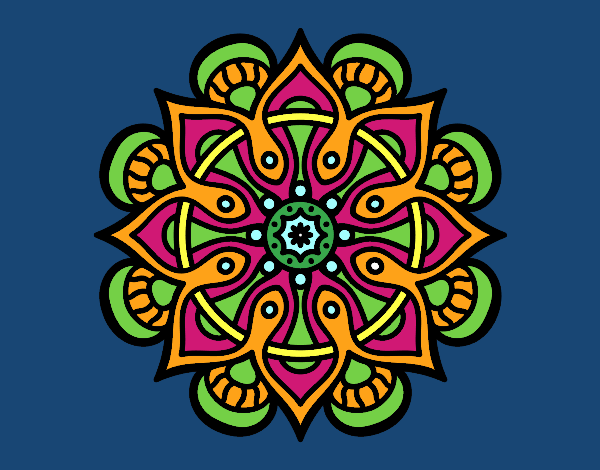 Desenho Mandala mundo árabe pintado por marilurdes