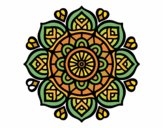 Desenho Mandala para a concentração mental pintado por janett