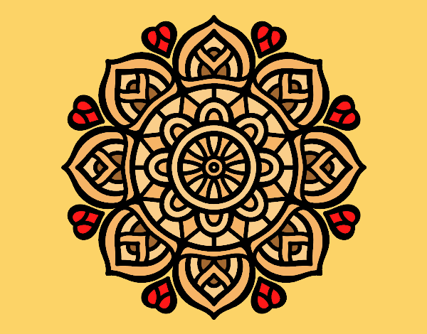 Desenho Mandala para a concentração mental pintado por marilurdes
