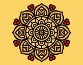 Desenho Mandala para a concentração mental pintado por marilurdes