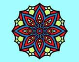 Desenho Mandala simetria simples pintado por marilurdes