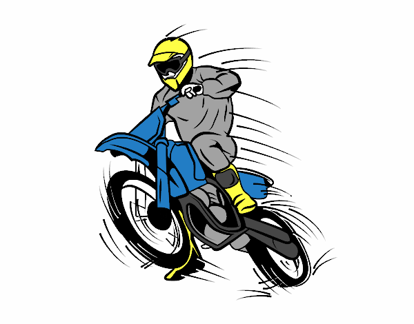 Desenho de Moto de Motocross pintado e colorido por Usuário não registrado  o dia 13 de Agosto do 2017