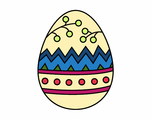 Desenho Um ovo de páscoa pintado por inhapa