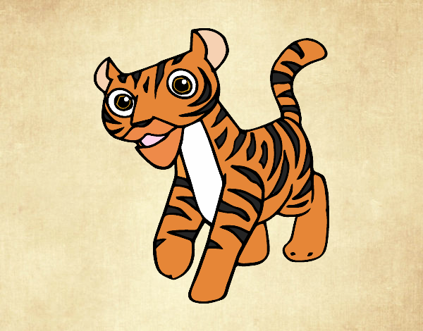Desenho Um tigre pintado por tinhaana