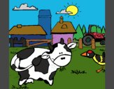 Desenho Vaca na quinta pintado por JoMota
