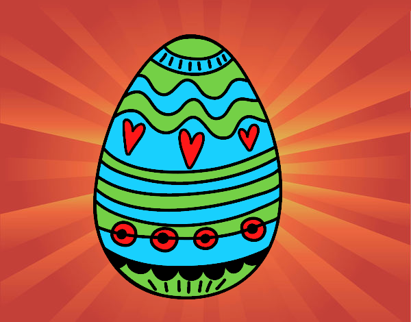 Desenho Decoração de ovos de Páscoa pintado por marilurdes