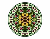 Desenho Mandala crop circle pintado por janett