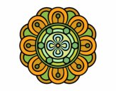Desenho Mandala flor criativo pintado por janett