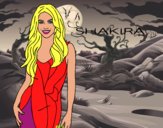 Desenho Shakira pintado por adrielluyy