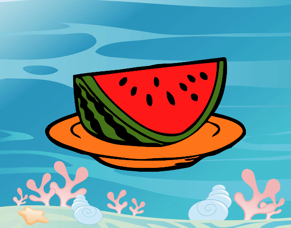 Desenho Bacia de melancia pintado por repelstelt