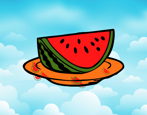 Desenho Bacia de melancia pintado por repelstelt