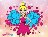 Desenho Barbie Princesa cor de rosa pintado por leandran