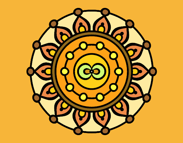 Desenho Mandala meditação pintado por cigarra