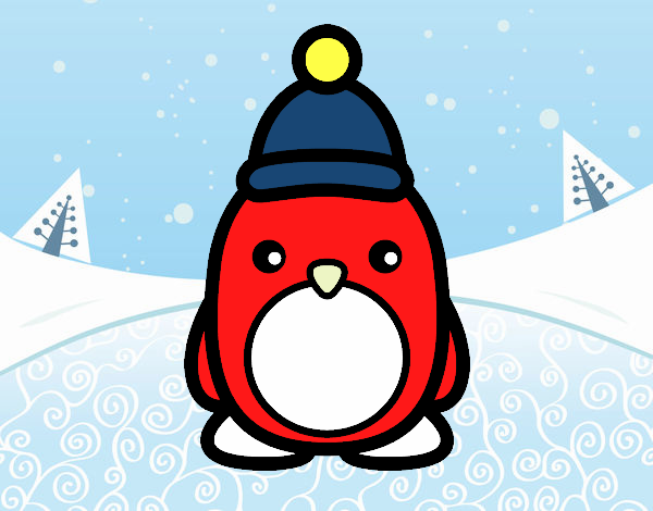 Desenho Pinguim natalicio pintado por tyanca