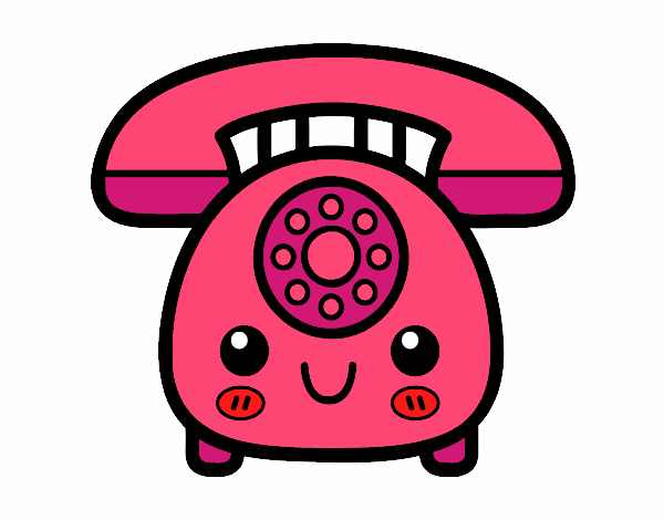 Desenho Telefone retro pintado por marilinda