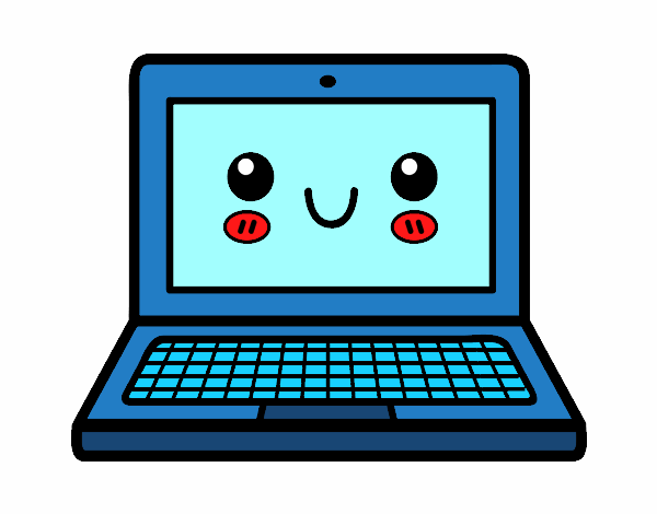 Desenho Um computador portátil pintado por marilinda