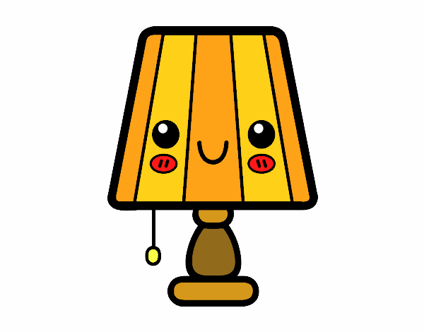 Uma lâmpada de mesa