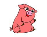 Desenho Un porco pintado por marilinda