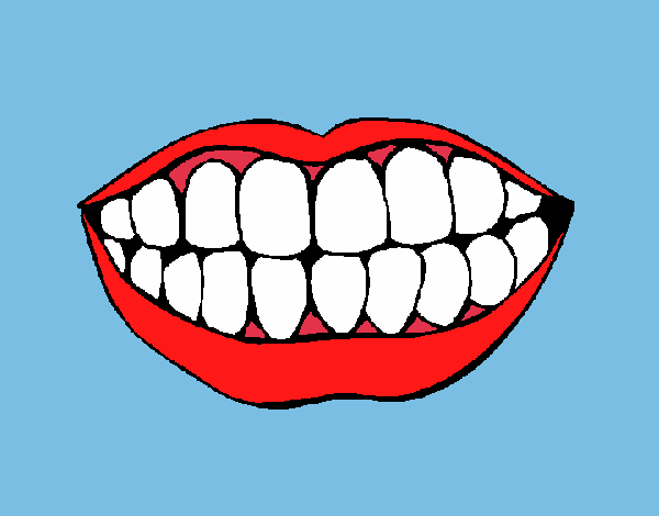 Desenho Boca e dentes pintado por ritucha
