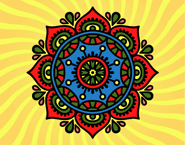 Desenho Mandala para relaxar pintado por paolla