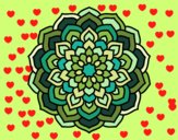 Desenho Mandala pétalas de flores pintado por paolla