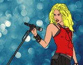 Desenho Shakira em concerto pintado por ImShampoo