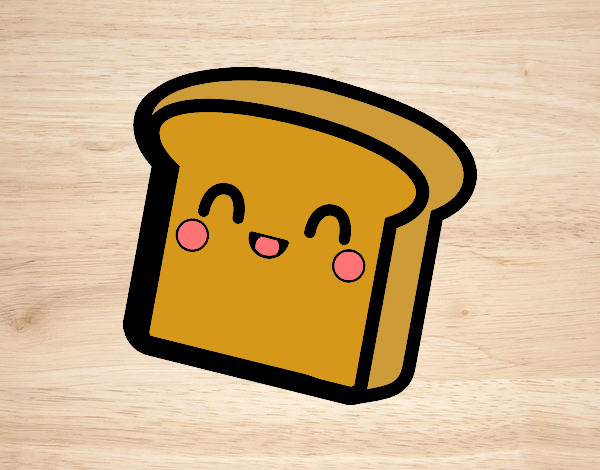 Desenho Tosta de pão pintado por colorir123