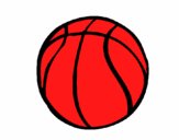 Desenho Bola de basquete pintado por panda