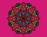 Desenho Mandala para a concentração pintado por dannielly