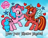 Desenho  Pony Melhores amigos para sempre pintado por analoup