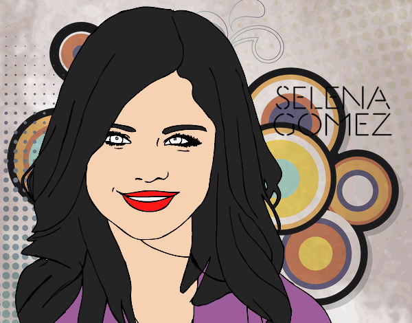 Desenho Selena Gomez sorrindo pintado por Danniely