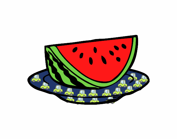 Desenho Bacia de melancia pintado por betinho