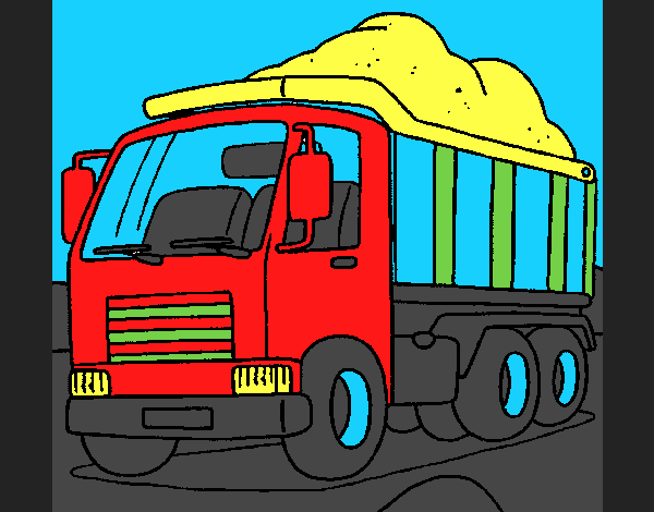 Desenho Camião de carga pintado por betinho