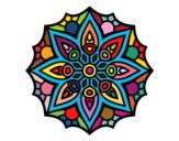 Desenho Mandala simetria simples pintado por Iria