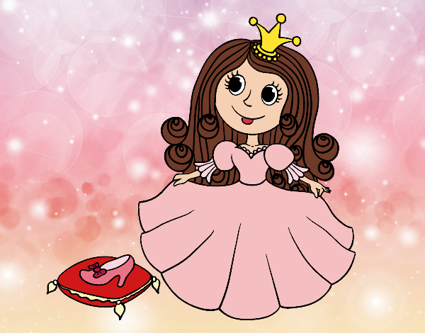 Desenho Princesa sapatinho de cristal pintado por VivianM