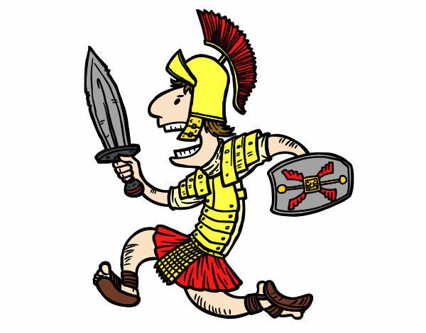 Soldado romano a corre