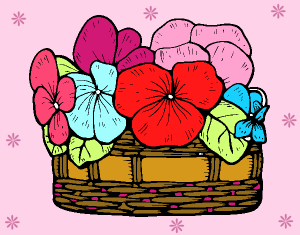 o cesto de flores