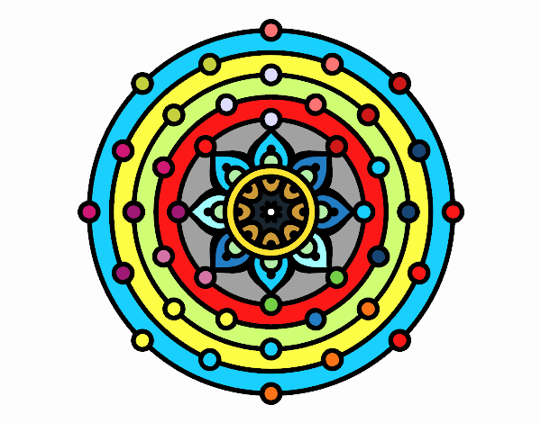 Desenho Mandala sistema solar pintado por FLORIDA 