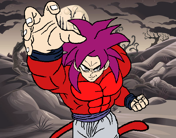 Desenho de Goku pintado e colorido por Usuário não registrado o dia 29 de  Setembro do 2020