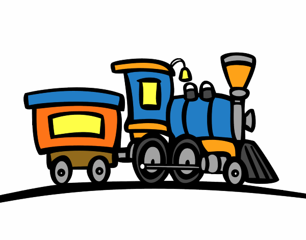 Desenho Trem com vagão pintado por carlicarli