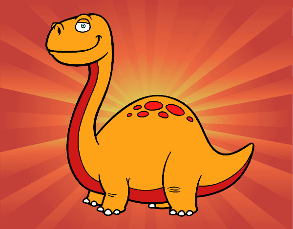 Desenho Dinossauro Diplodoco pintado por jungel 