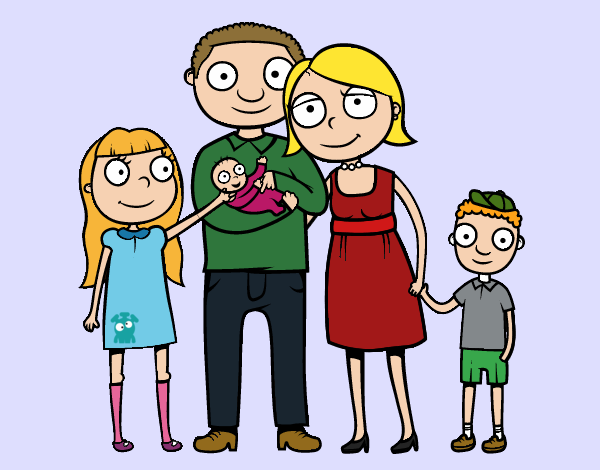 Desenho Família unida pintado por lylolly