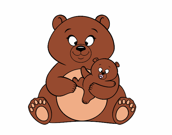 Mãe ursa ursinho